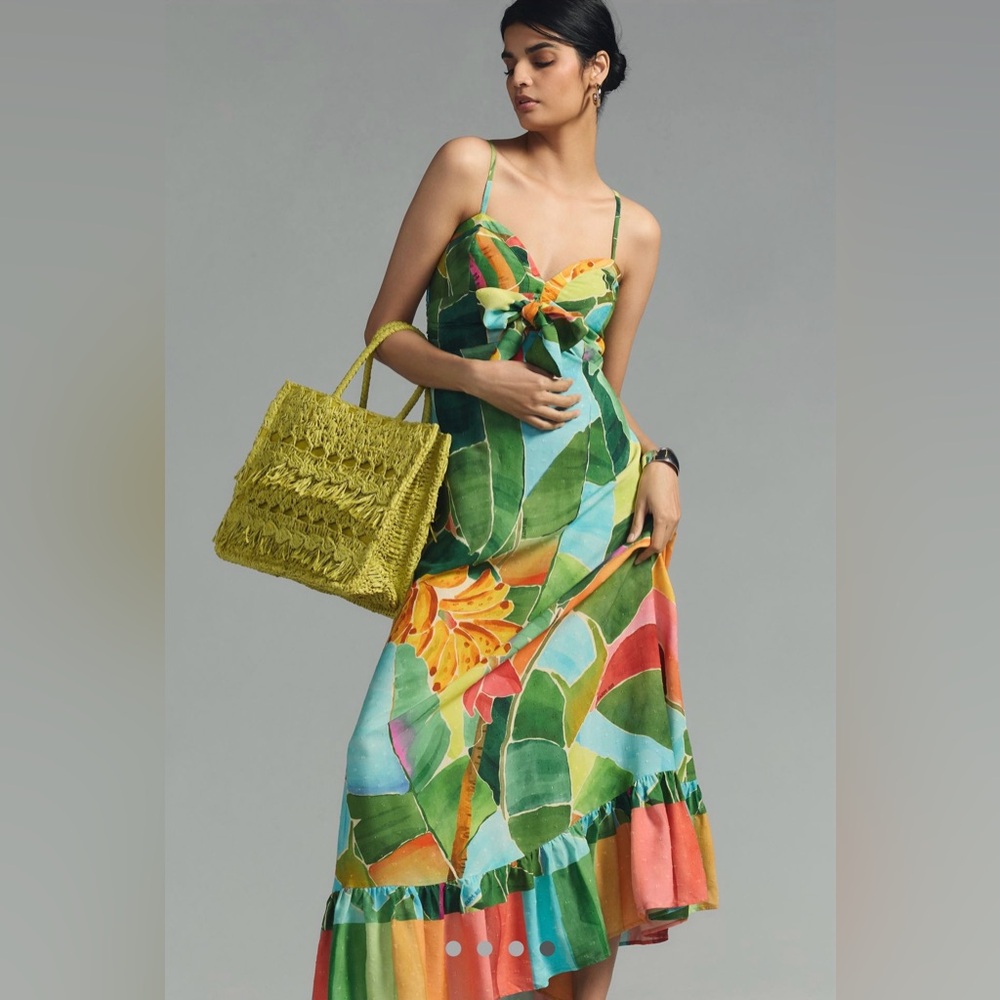 FARM Rio Tie-Waist Printed Dress